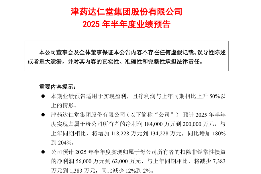 股权转让撑起业绩？达仁堂净利预增暗藏“水分”，营收已连续7个季度同比下滑
